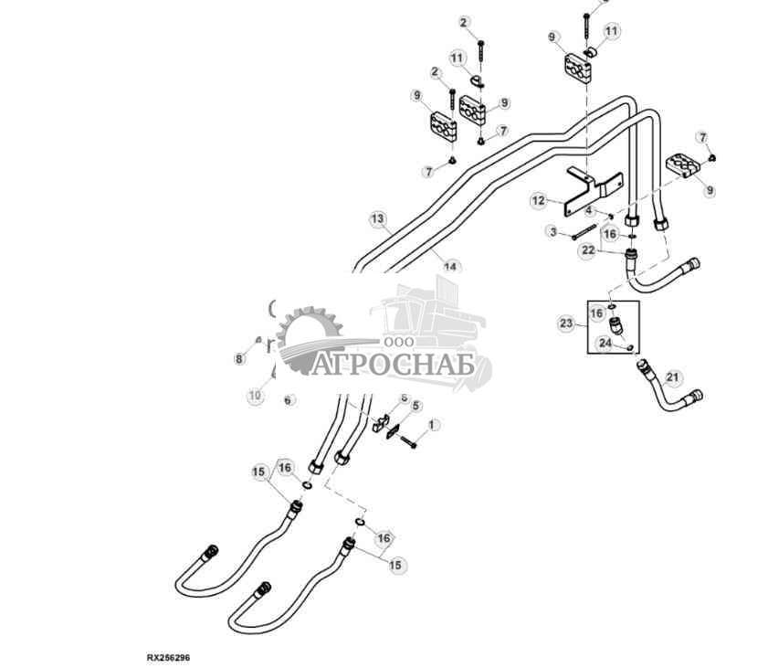 Линии охладителя гидравлического масла 